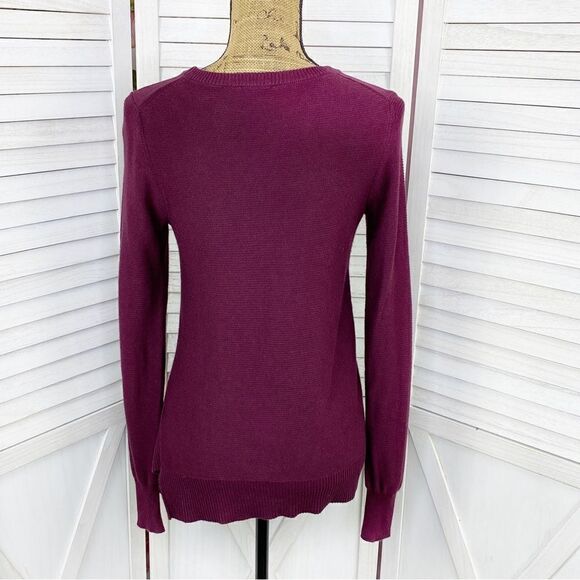 The Limited Sweater Asymmetrical Hem Pullover Tunic Maroon Size Small - Picture 4 of 12